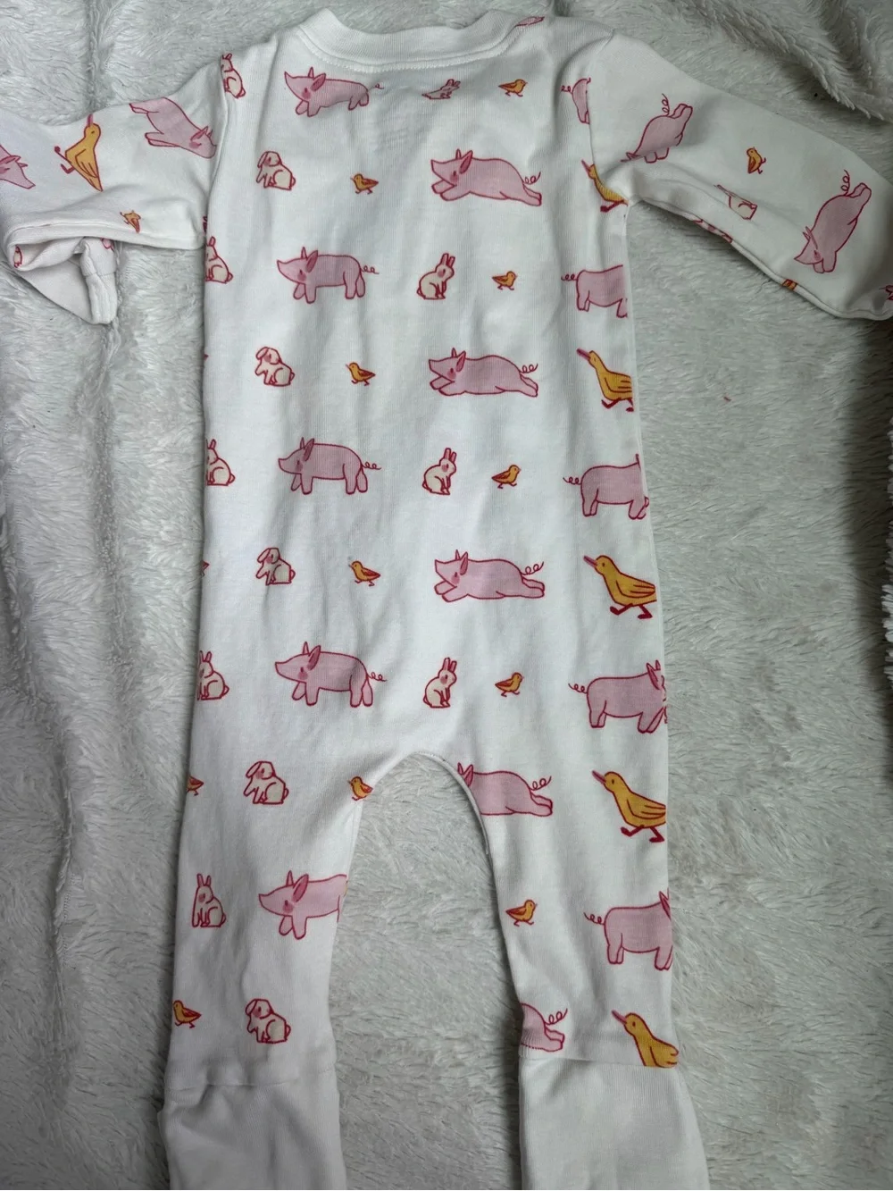 M + A Monica + Andy Baby Pig Duck Pajama One Piece Size 3-6m